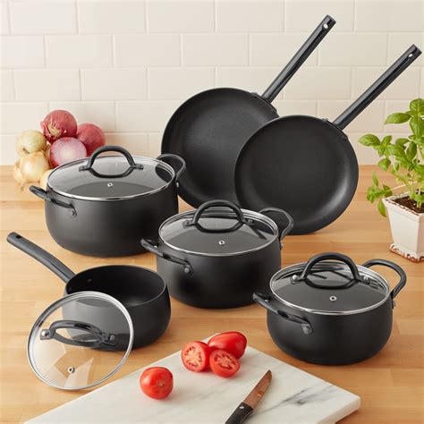 Cooking pot set walmart - STOBOK 16pcs Play Pots and Pans Kids Toy Set Stainless Steel Anti-fall Cookware Pots and Pans Set Educational Kitchen Cooking Ut. Free shipping available. $ 18999. KidKraft Uptown Wooden 30-Piece Play Kitchen for Kids, Black and Silver. 894. Free shipping, arrives in 3+ days. In 200+ people's carts.